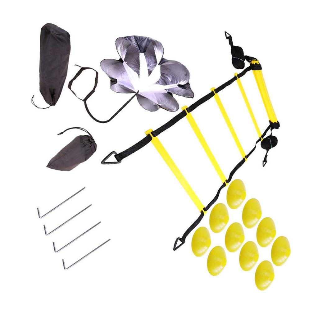 Agility Speed Ladder Soccer Ball Football Flexibility Training Ladder and Carry Bag for Kids Adults Sports Equipment Set