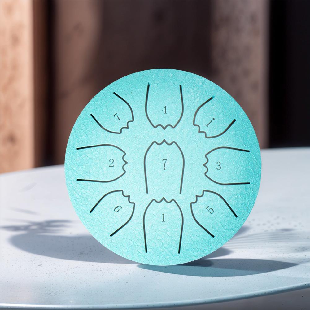 Mini Chakra Drum 4 Inches 9 Notes Waterproof Steel Tongue Drum Ethereal Hand Pan Ideal for Yoga Meditation & Prenatal Education
