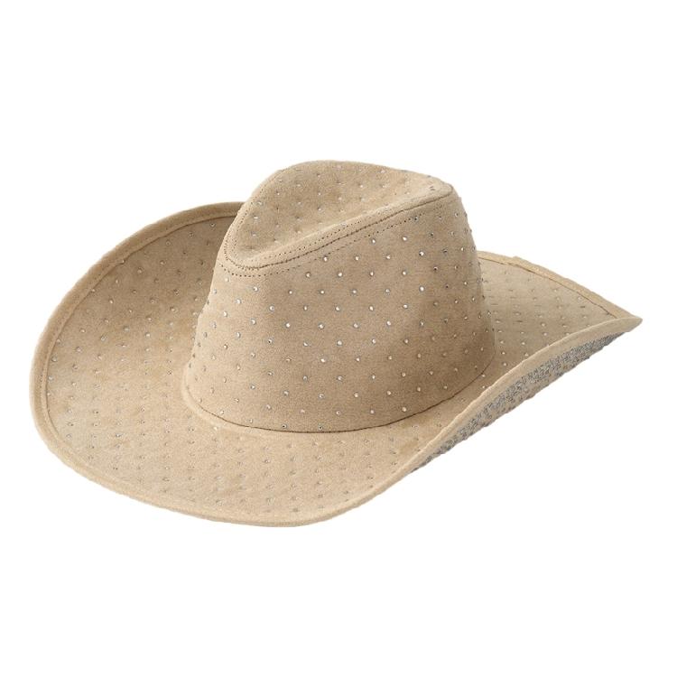 Gleaming Bride Hat Sparkly Party Hat Rhinestones Cowboy Hats for Party