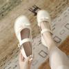 High-heeled Mary Jane Women's Shoes New Small Thick-soled Small Leather Shoes with Skirt Bow Pearl Single Shoes