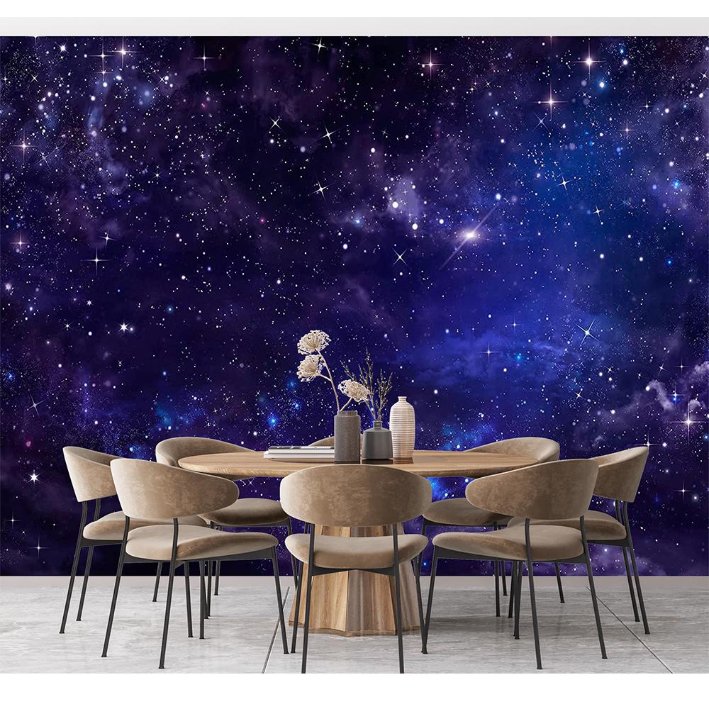 3d Wallpaper Starry Night Sky Murals Outer Space Removable Murals Bedroom Living Room Children's Room Wallpaper