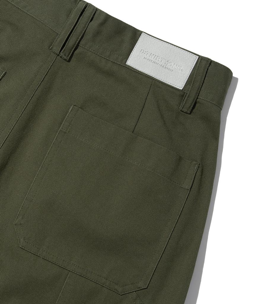 DTHIRTYONE Vertical One Tuck Cargo Pants_Dark Olive