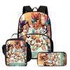 15 Inch One Piece Lightweight 3PCS School Backpack Set with Front Pocket, Lunch Bag, Pencil Case, Unisex for Boys Girls Age 6-10