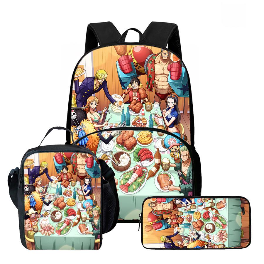 15 Inch One Piece Lightweight 3PCS School Backpack Set with Front Pocket, Lunch Bag, Pencil Case, Unisex for Boys Girls Age 6-10