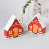 WTEMPO Christmas Red Cute House Shaped Design Gift Boxes Christmas Mini Presents Packaging Boxes Creative Foldable DIY Paper Favor Boxes