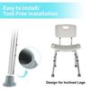 4 pcs Non-slip Slope Rubber Tip Rubber Chairs Table Leg Crutch Sleeve Furniture Slider  Bathroom