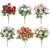 Simulation Flower Mini Rose Wedding Bride Holding Bouquet Living Room Flower Arrangement Decoration Gradual Change Rose