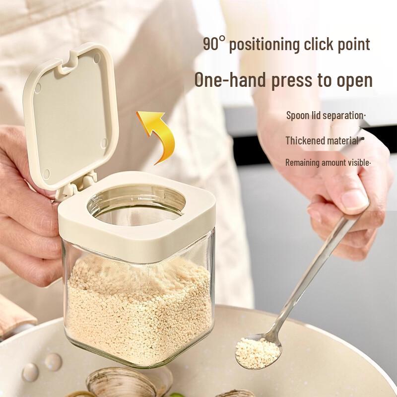 Ru Han Glass Seasoning Jars Set with Wall Rack