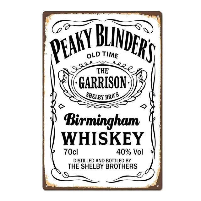 Vintage Peaky Blinders Tin Sign Retro Metal Art Plaque for Home Bar Pub Cafe Restaurant Wall Decor X Inch