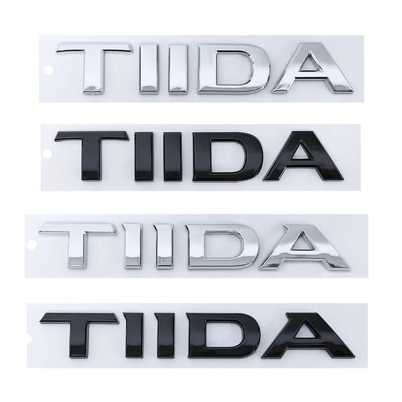 1pc 3D TIIDA ABS Car Rear Letter logo sticker Rear Bumper tail door trunk sticker car rear Emblem sticker styling Accessories