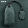 Leather Car Remote Key Case Cover Shell For Vw Volkswagen Golf 8  Skoda Octavia A8  Seat Leon Mk4 Key Protective Holder
