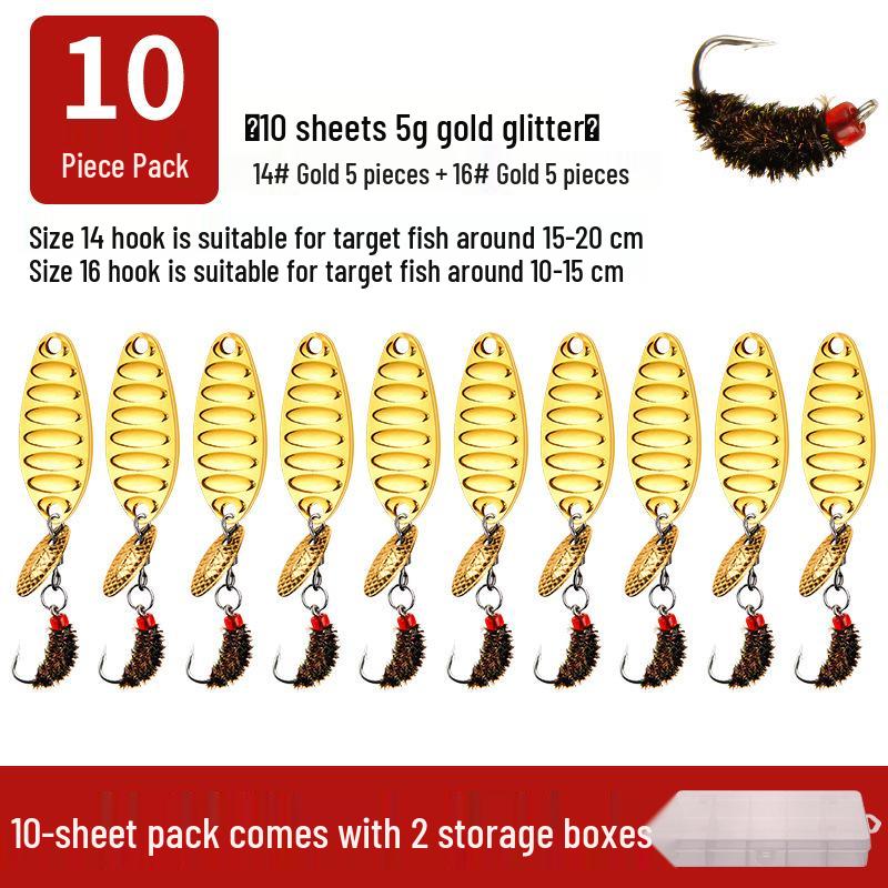 Modified Fly Fishing Hooks: Flat Vibration Spinner, Dragon Scale Micro Lures for Mandarin Fish & Crucian Carp