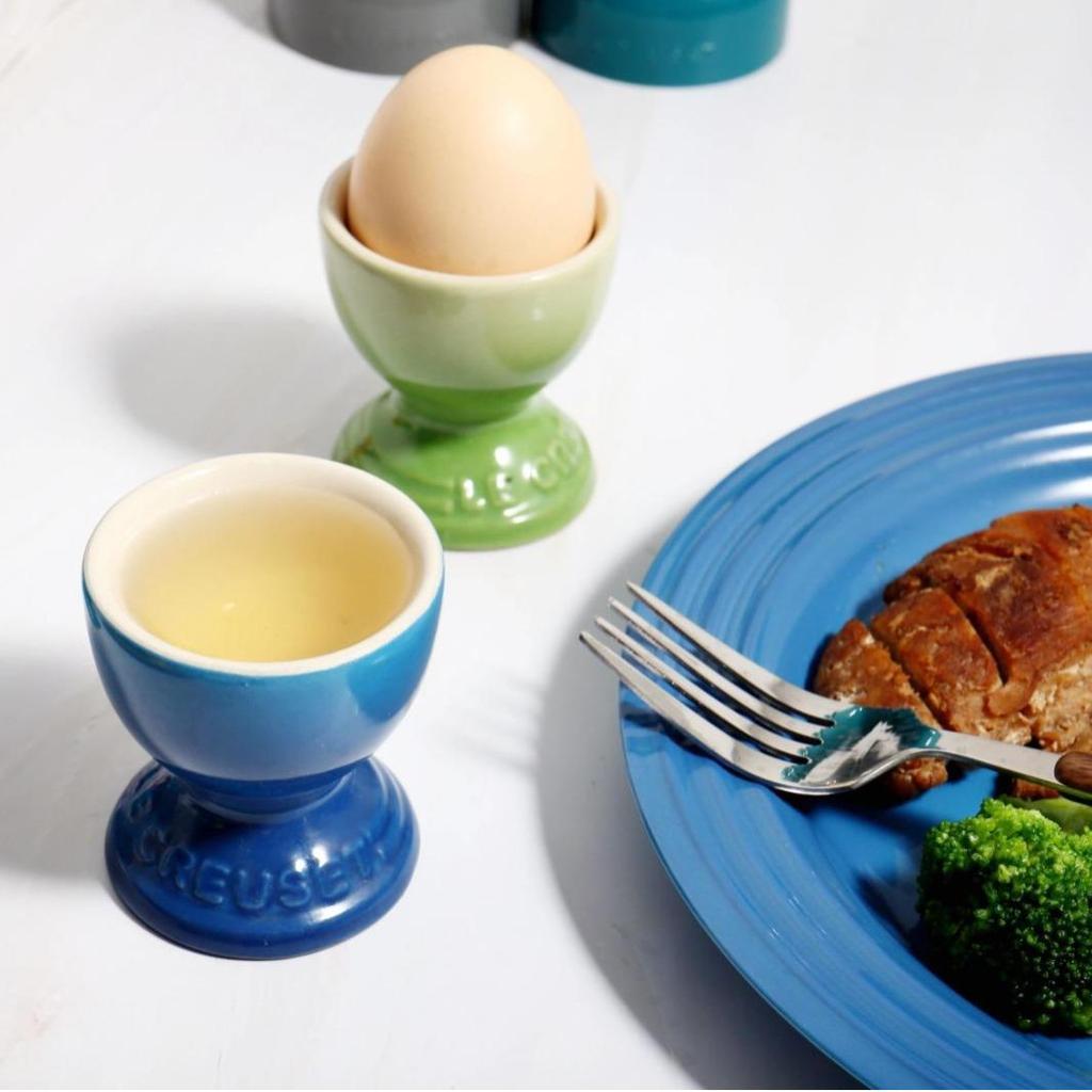 European Colorful Ceramic Egg Holders & Wine Cups: 6-Piece Rainbow Luxury Set