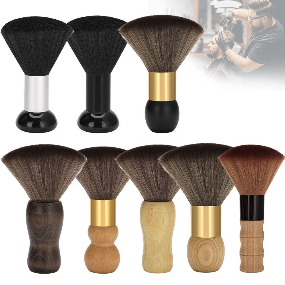 Wooden Handle Salon Brush Soft Brush Hair Cleaning Brush Fashion Barber Brush  Home Use