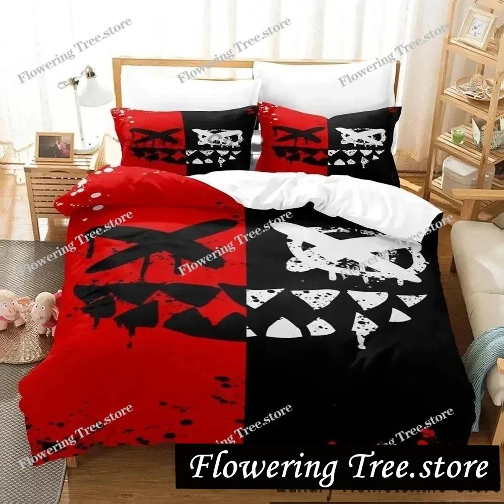 3D Print XOXO Devil Smiling Face Bedding Set Duvet Cover Bed Set Quilt Cover Pillowcase Comforter king Queen Size Boys Adult