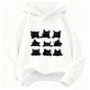 Cute Black Cat Graphic Kids Hoodies Long Sleeve Cartoon Animal Boys Girls Clothes Kawaii Tops Y2K Children Sweatshirt
