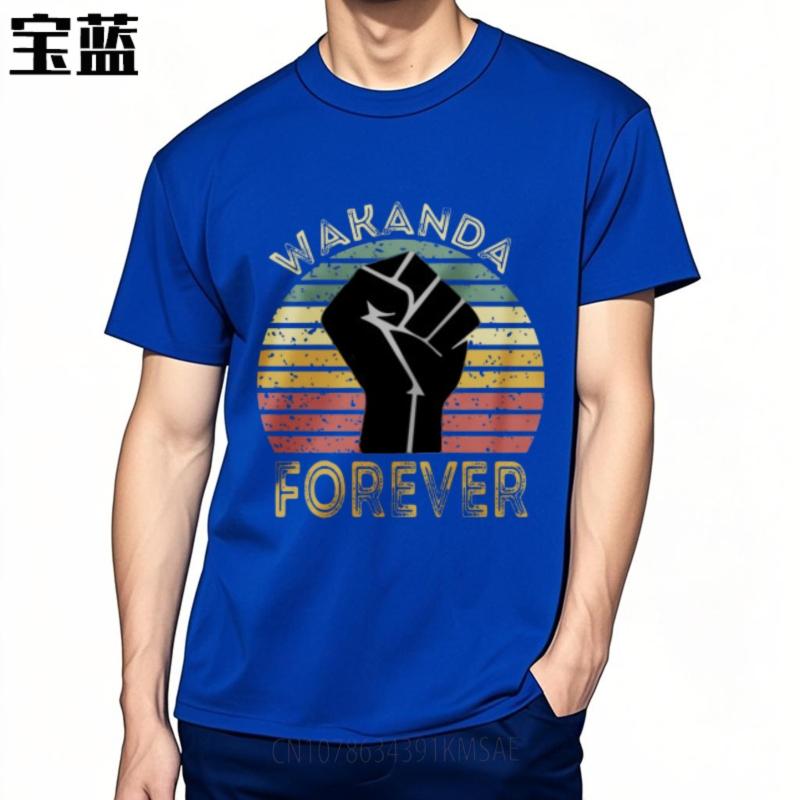 Solid Color Women Summer Tshirt Casual Wakanda Forever Fist Sunset Pattern Everyday Boys Top Tees Mens Tshirt Essential Tee