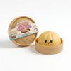 4Pcs Healing Smiley Baozi Dumpling Squishy Toy With Steamers Cute Fake Food Squeeze Toys Slow Rising Sensory Fidget Relief Toy