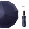 Fully Automatic 12 Bone Umbrella Enlarged Thickened and Reinforced Windproof Rainproof Portable Car-mounted Tri-fold Umbrella