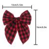 Plaid Bow Hair Clip - Festive Christmas Party Accessory