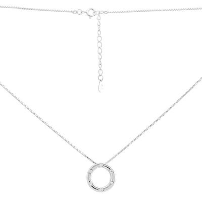 Colar de prata com zircônias, peso da peça 3,88 g (2209188)