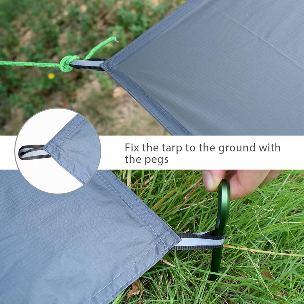 Person Silicone Camping Camping Floor Picnic Waterproof Tent Sheet GEERTOP® 1-4 Mat, Mat, Pad, (70/90/140/180/260 cm)
