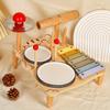 Drum Set, Wooden Percussion Instruments Toy Set, Educational Muscil Toy, Birthday Gifts,  Halloween Christmas Gift