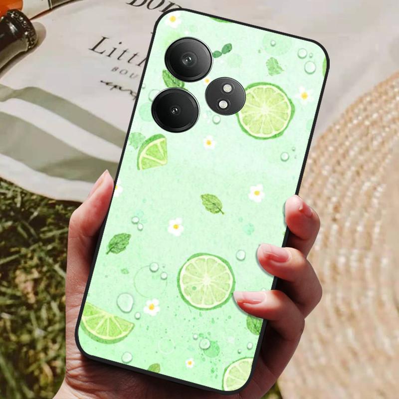 Phone Cover For Realme GT 6 Case Silicone Black Bumper Soft TPU Coque for Realme GT 6T Case Protector Funda Realme GT6 GT6T Bag