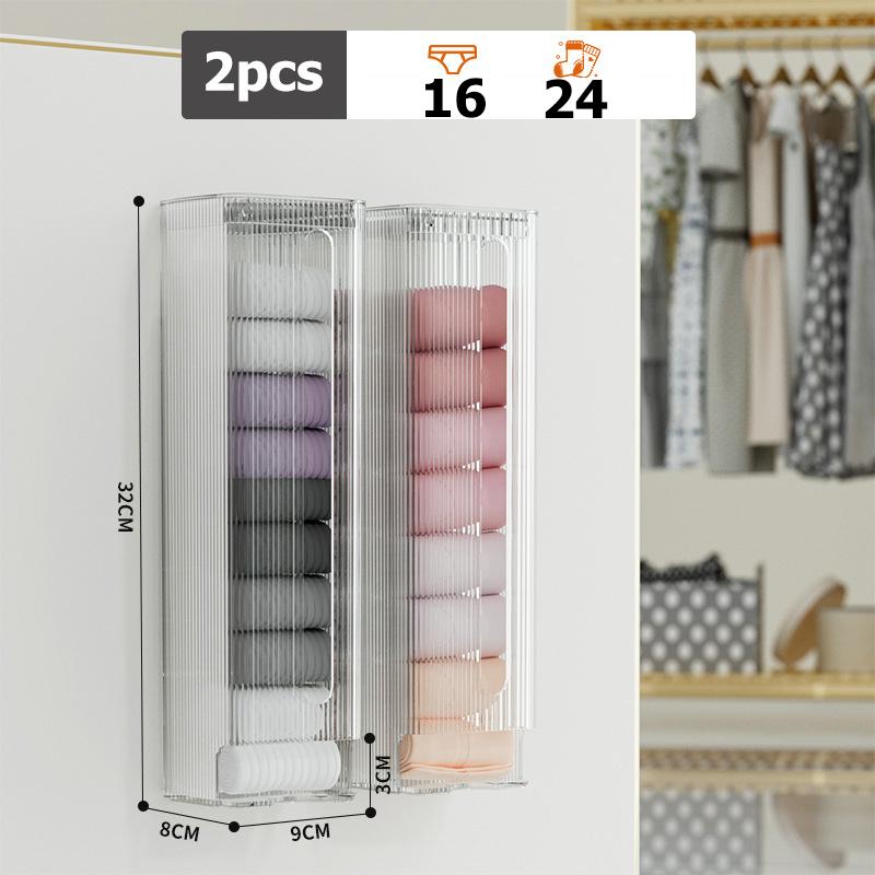 Underwear Storage Storage with Cover Punch Free Wall Storage Box Socks Collector