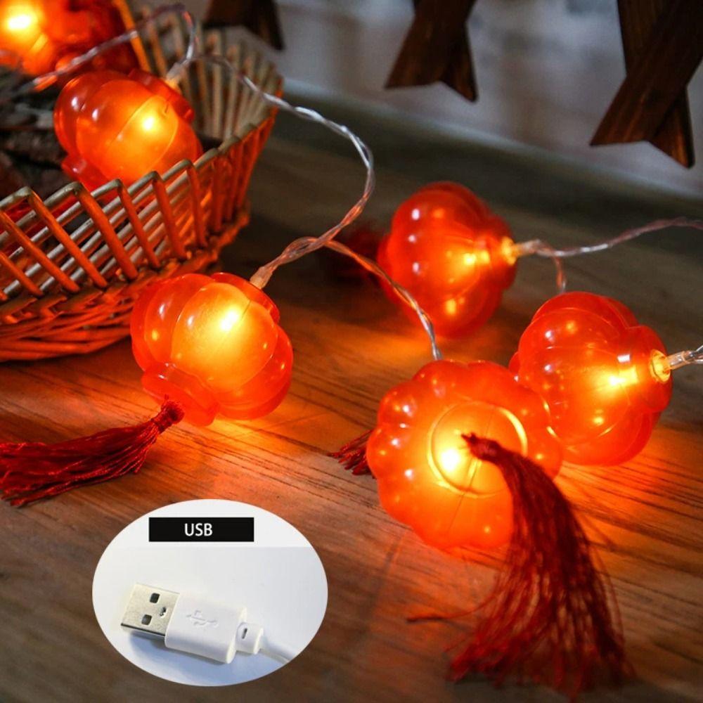 Spring Festival Red Lantern String Lights  Chinese New Year Layout Lights