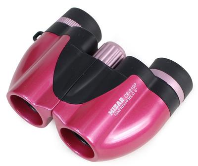 Binóculos MIZAR 10x 21mm Abertura Porro Prism Compacto Vinho Tinto (Mizar Tecnologia) CB-210P