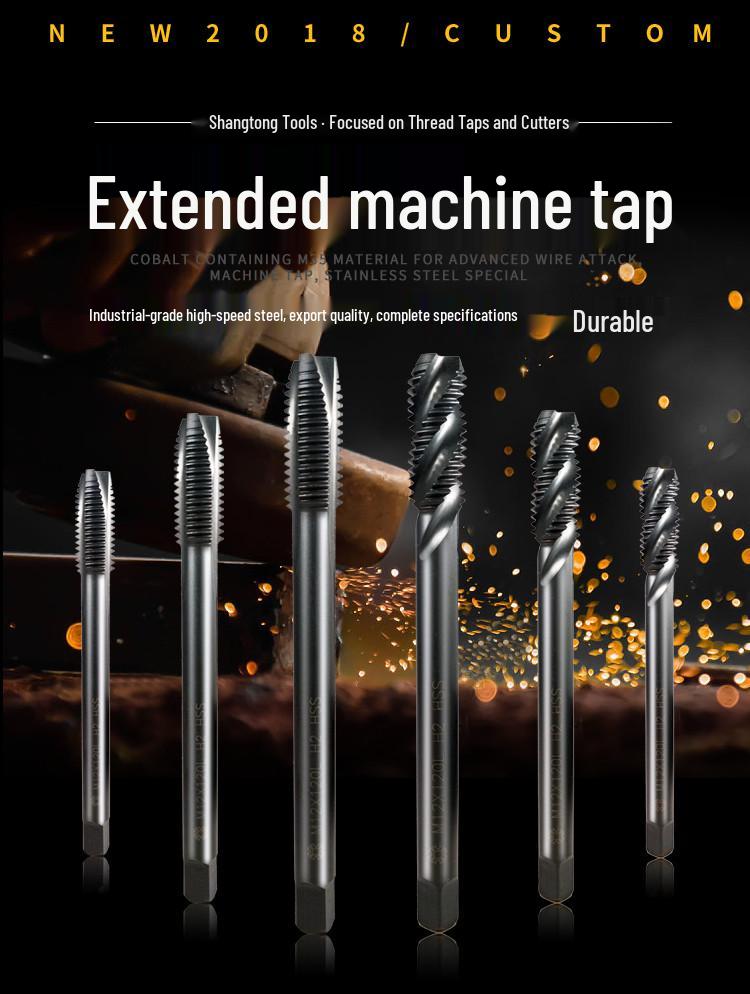 Shangtong Extended Taper and Spiral Tap Set: M3-M12x120