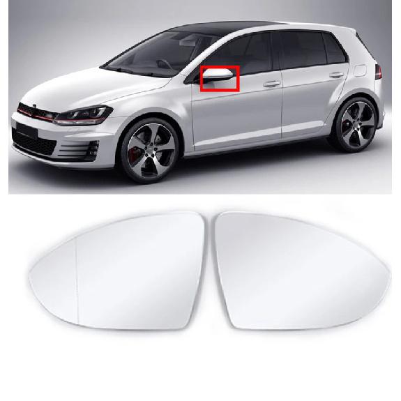 Car Heated Wing Mirror Glass Fit For Vw Golf Mk7 2013 - 2017 Wide  Rear View Rearview Accessories Driver   Left Right