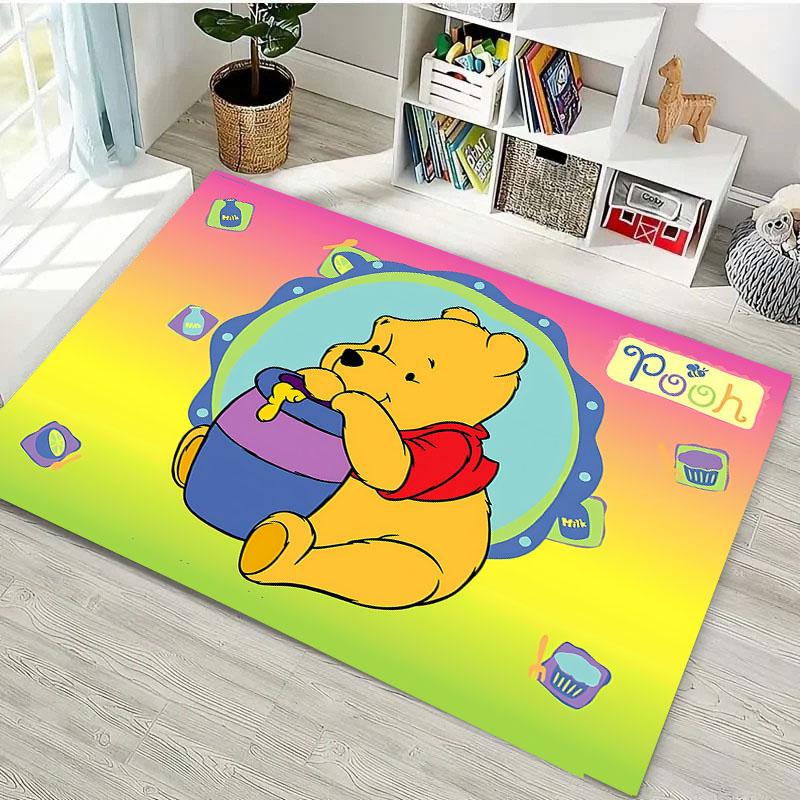 Multi-Size Cartoon Winnie The Pooh Carpet, Living Room Bedroom Kid's Room Sofa Mat,Doormat Floor Anti-slip Rug Next Day Shipping