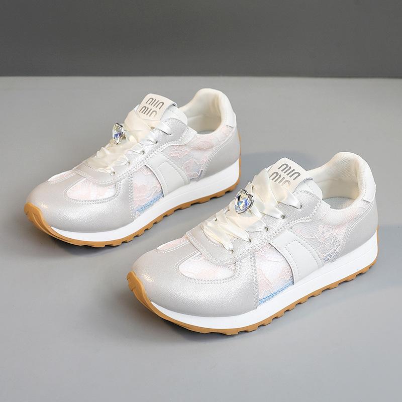 

[Customized] JCF207 new 2025 spring and summer breathable women s mesh sports shoes casual little white shoes women s shoes increase 35
