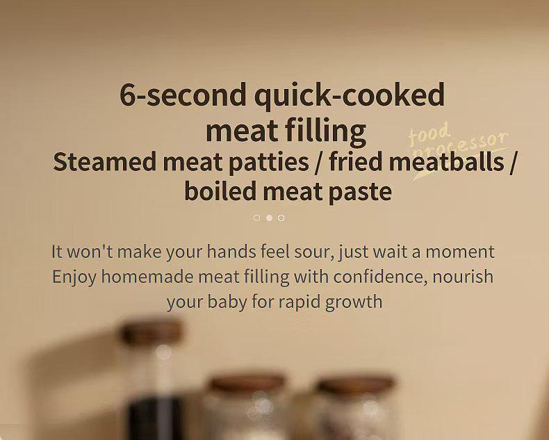 Portable Wireless Electric Meat Grinder & Garlic Masher - Mini Automatic Blender for Baby Food Processing