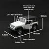 1/32 Jeep Wrangler SUV Sport Diecast Alloy Metal Miniature Toy Car Model Pull Back Doors Openable Collection Gift for Boy Kid