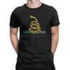 Novelty Don't Tread On Me Snake Flag T-Shirt Men Round Neck Cotton T Shirt Short Sleeve Tee Shirt Summer Tops
