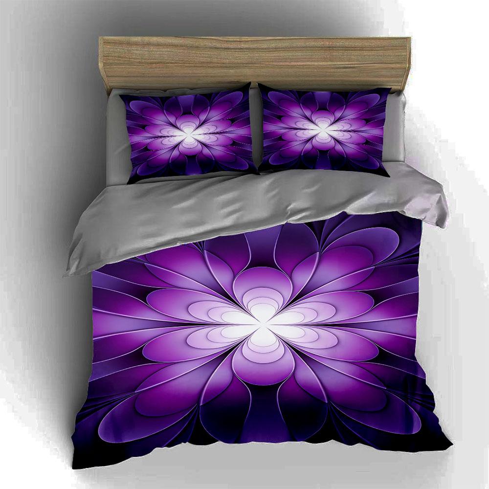 Purple, floral, abstract Bedding Duvet cover sets Duvet covers Pillowcases gifts (1 * Duvet Cover 2 * Pillowcases, without duvet insert)