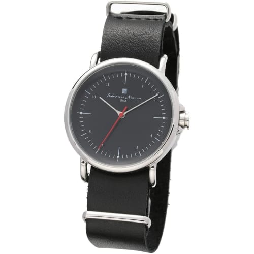 Salvatore Marra Stainless Steel Quartz Watch SM22104-SSBK Men's