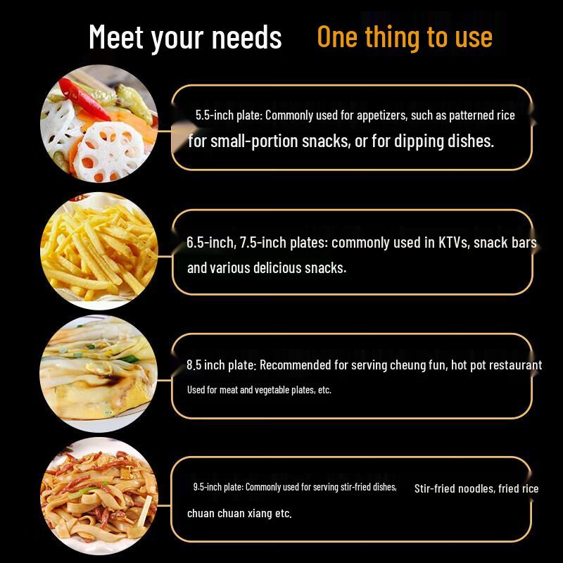 Huihuang White Melamine Rectangular Serving Plate