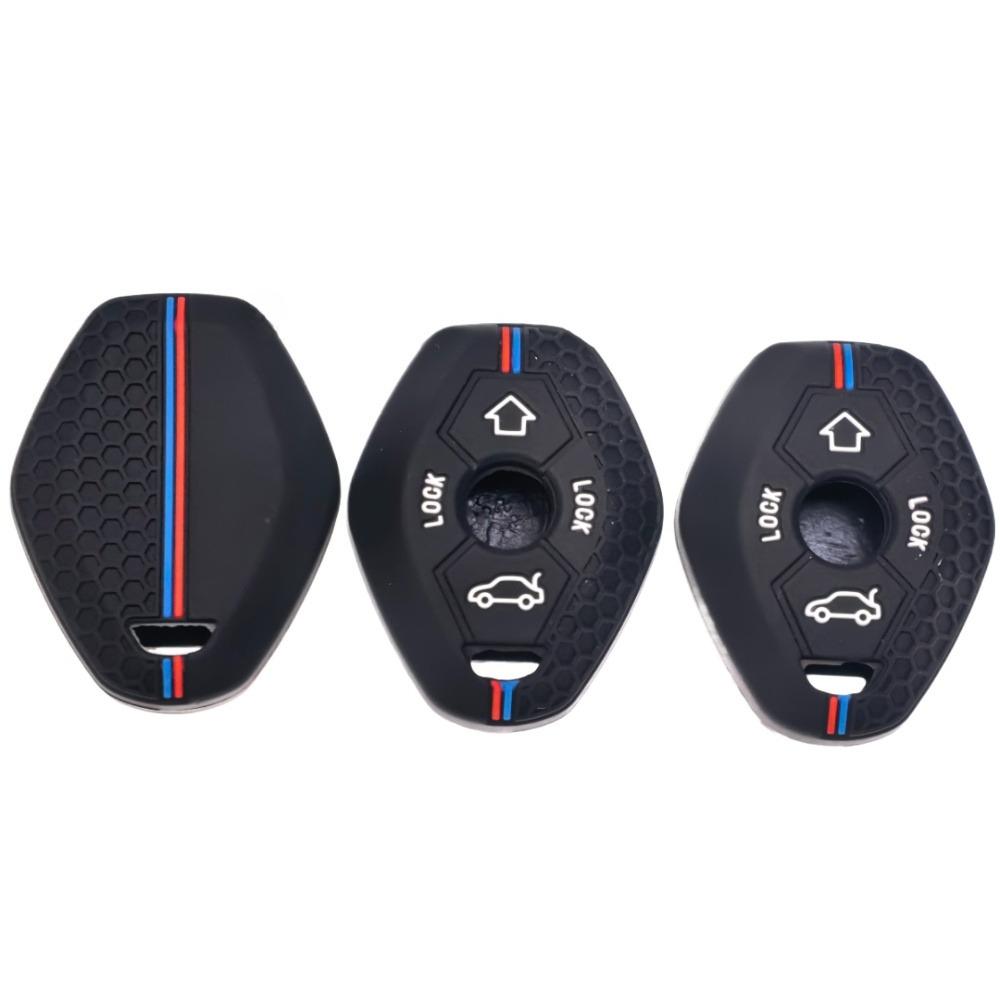 Silikon Fernbedienung Auto Schlüsselhülle Halter Schlüsseletui Für Bmw E46 E39 E53 X5 X3 E83 X3 Serie 7 5 3 330I Zubehör Schlüsselanhänger