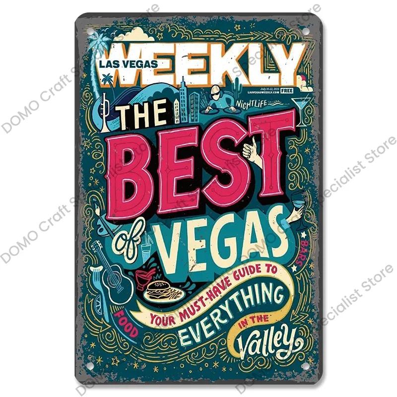 Vítejte v Las Vegas Plaque Plechové cedule Vintage Nevada Casino Kovový plakát Nástěnná dekorace pro Bar Club Man Cave