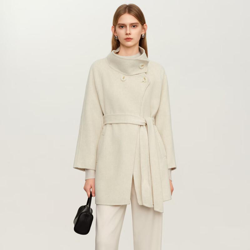 Elva' Island Women's Solid Double-Faced Wool Coat