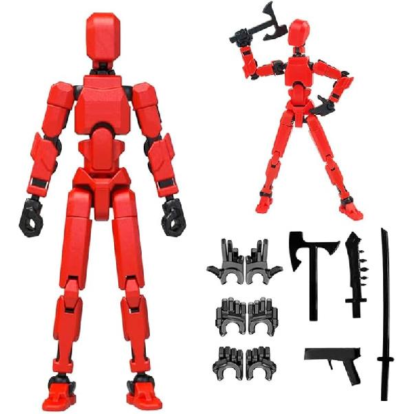 (Assembly Completed) Titan13 Action Figure Set,Upgrade Lucky Robot 13 Action Figure,3D Printed Multi-Jointed Movable,Nova 13 Action Figure for