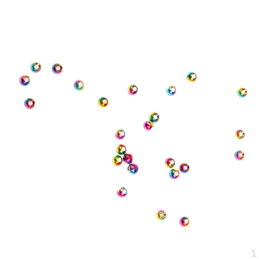 

25 Slotted Fly Tying Head Bead Nymph Beads 3.8mm Colorful