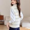 Autumn and Winter Striped Vest Women's Sleeveless Sweater Sweater Waistcoat Fashion New Shirt Layering Top