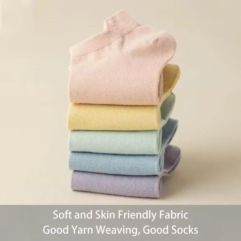 1 Pairs Women Socks Casual Breathable High Quality Ankle Sock Summer Low Cut Cotton Thin Short Elastic Sox Calcetines