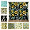 Flower Series Sunflower Digital Printing Curtain Blackout And Punching