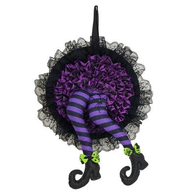 Couronne d'Halloween, couronne de pattes de sorcière, ornements de porte d'entrée, décorations de fête de vacances